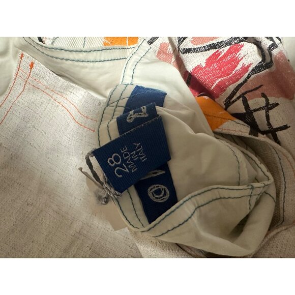 OHDD Wearable Art A line Skier Made In Italy Size 6Rare White & Multicolor Acc - Picture 7 of 9